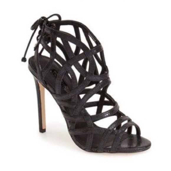 Topshop Shoes - TOPSHOP Resort black caged heel #967
